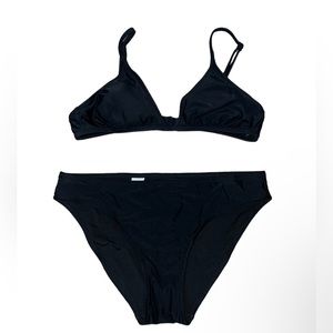 Aerie triangle black Bikini set medium top small bottom